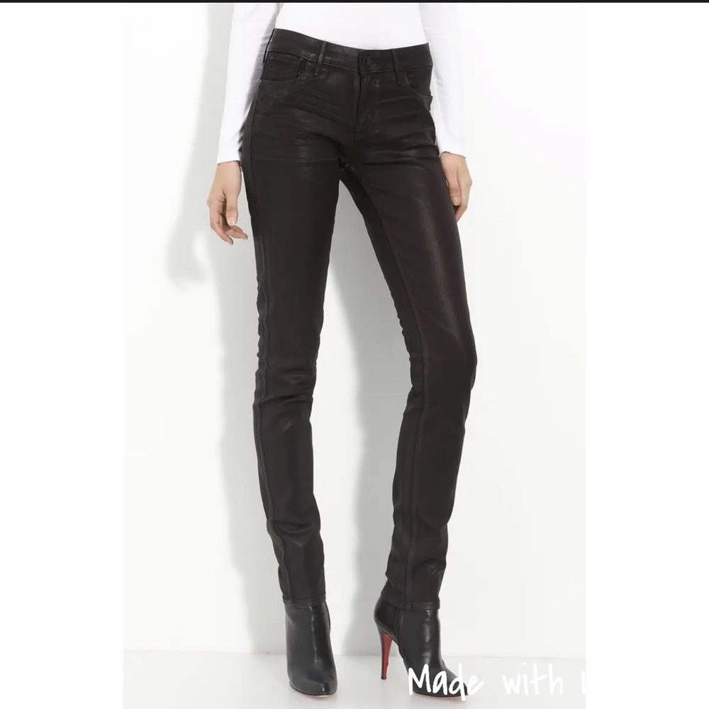 Habitual Alice Coated Skinny Black Jeans 28